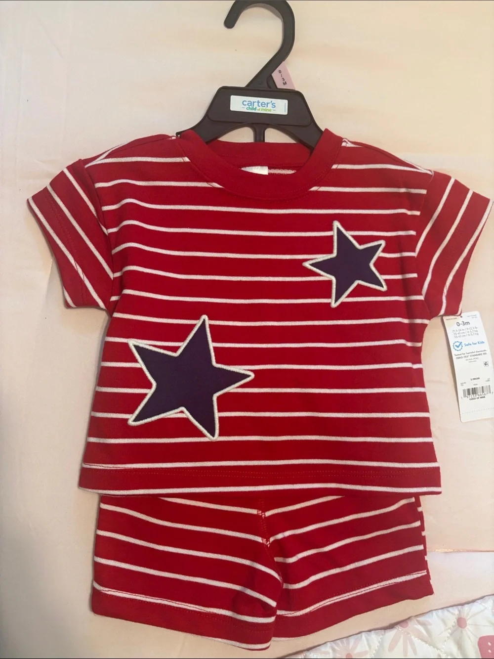 Carter's Red & Navy Star Striped Two-Piece Set